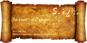 Seiner Ágnes névjegykártya